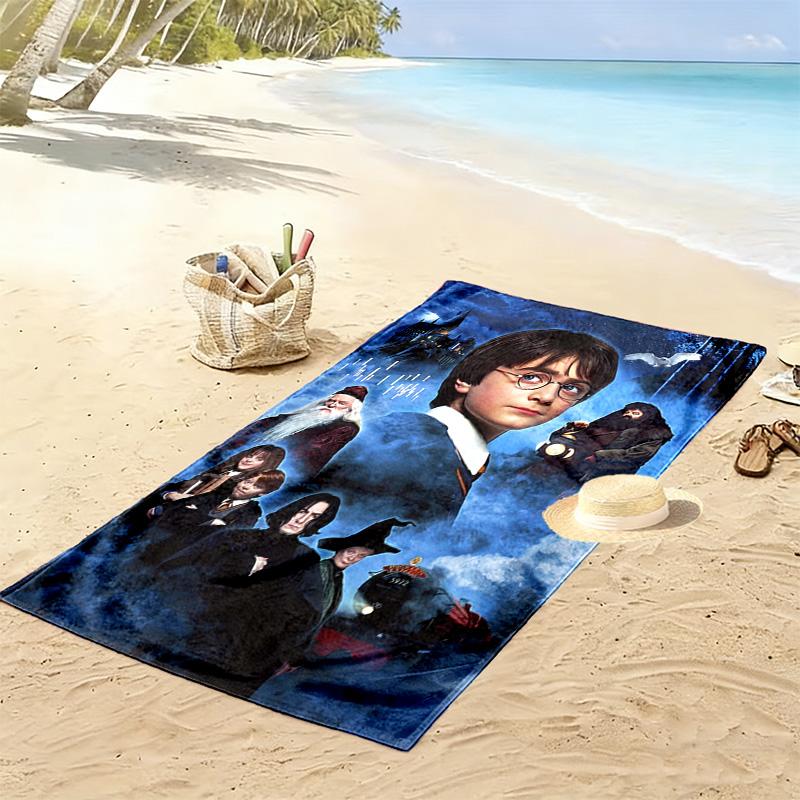 Magic School Story Print Beach Towel, Large Soft Quick Dry Towel for Beach Camping Swimming