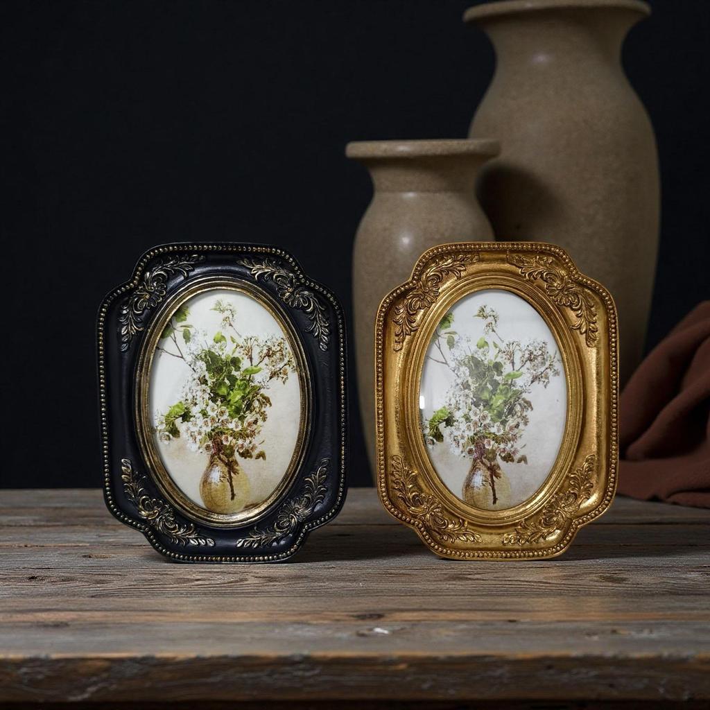 Винтажная фоторамка, подставка для фотографий, декоративная, изысканная европейская фоторамка.