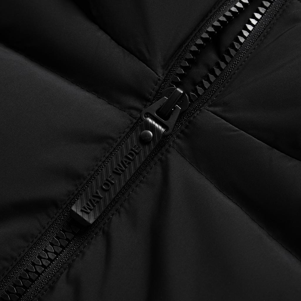 Li-Ning Баскетбольная серия однотонная с капюшоном универсальная уличная морозостойкая повседневная короткая зимняя пуховая куртка мужская верхняя одежда черного цвета AYMU001-1