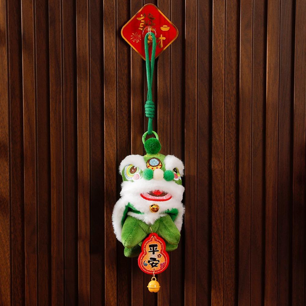 Bell Lion Dance Pendant Fortune Character Chinese New Year Gift 2026 Spring Festival