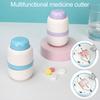 Pill Cutter with Storage Compartment Precise Positioning Pill Splitter Cutting Tools 2-In-1 Multi-functional Portable Travel Capsule Tablet