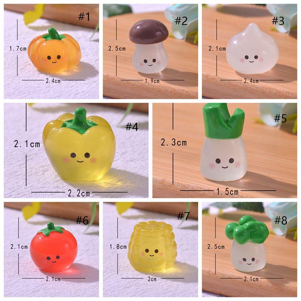 Cute Simulation Luminous Vegetables Mini Fake Vegetables Home Kitchen Decorations