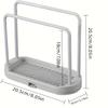 Space-Saving White Plastic Kitchen Sink Organizer - Multi-Functional Towel and Sponge Holder with Drainage Rack, Suitable for Stalls and Home Use