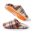 Retro Plaid Cotton Slippers Autumn and Winter 2025 New Indoor Home Home Thick Bottom Plush Warm