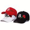 Fashion Letter Rose Embroidery Baseball Cap Men and Women Spring and Summer Outdoor Sun Protection Hat Hip Hop Caps Cotton Hats