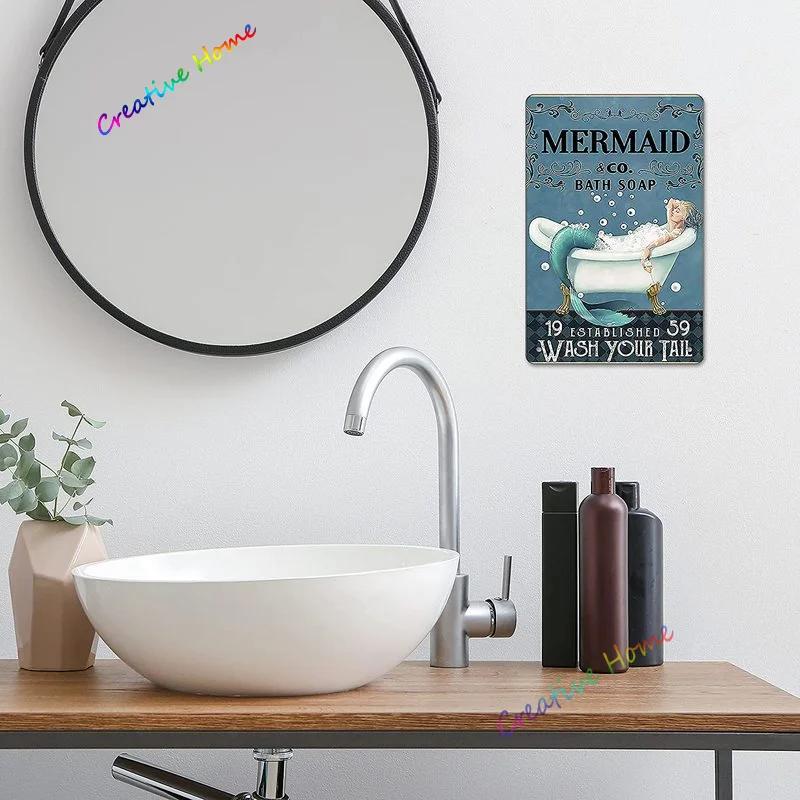 Металлическая жестяная вывеска для домашних животных, ши-тцу, мыло для мытья лап, печатный плакат, ванная комната, туалет, гостиная, домашний художественный декор стены