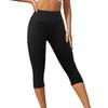 Plus Size Womens 7/8 High Waist Yoga Shorts Tummy Control Slim Fit Stretchy Sports Pants Swimming Cycling