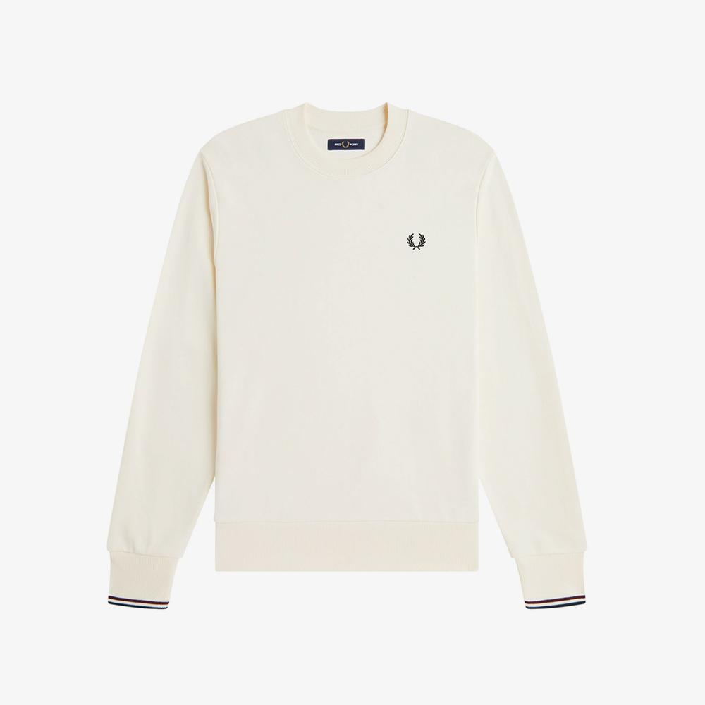 FRED PERRY [Baseline] Crewneck Sweatshirt - Ecru/Oxblood/Grassroots Afpm2617535-84A