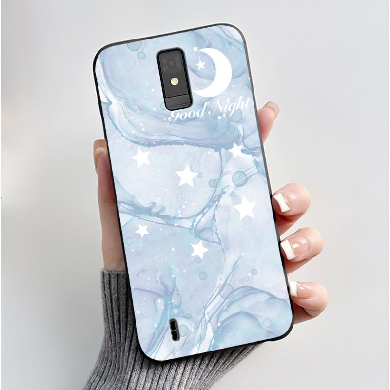 Милый мультяшный чехол для ZTE Blade A32 Чехол-бампер Печатный корпус Чехлы BladeA32 Защитная крышка Мягкий силикон Черный корпус Чехлы
