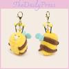 Мультяшный плюшевый брелок-пчела с пузырчатым дизайном, милый брелок для подарков и аксессуаров