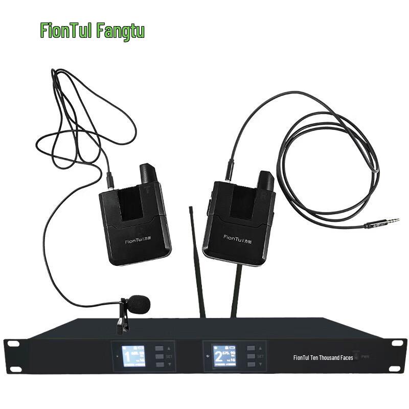 FionTu Professional Dual Wireless Lavalier Microphone System (CN version)