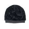 Autumn and Winter New Fleece Embossed Leaf Pullover Hat Knitted Wool Hat H