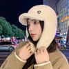 Autumn and Winter Hats Women's Plush Duck Tongue Pullover Hat Fashion Thermal Ear Protection Hat Cycling Cold Protection