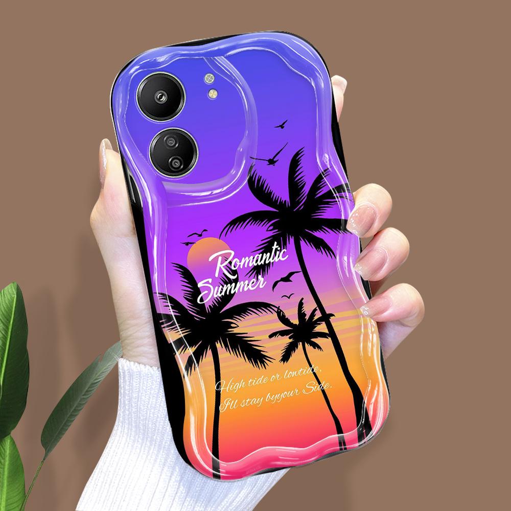 Милый мультяшный узор, кремовая текстура, мягкий силиконовый чехол с волнистыми краями, чехол для телефона Xiaomi Redmi