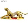 1 шт. Qianqian Leopard Car Accessories Alloy Crafts Car Decorations Living Room Desktop Office Sculpture Statue Gift To Newselé