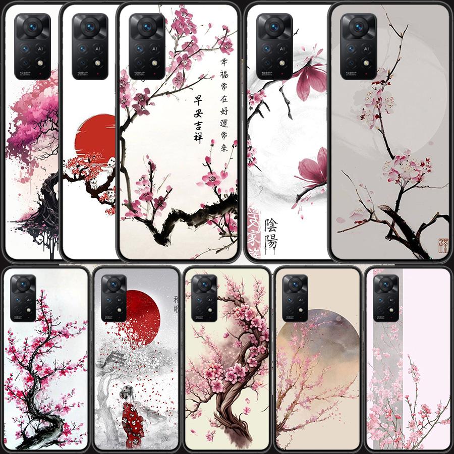 Чехол для телефона 'Цветущая вишня' для Xiaomi Redmi Note 12 Plus 12S 11 11T Pro 5G 11E 11S 4G 10 10S 9 9S 9T 8 8T 7 Защитный корпус Coqu