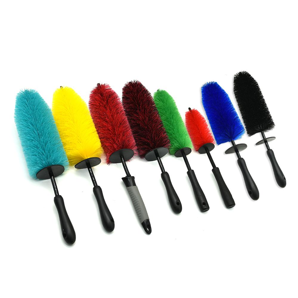 ShineOpen Soft Bristle Long Master Handle Car Vehicle Engine Motorcycles Cleaning Wheel Rim Brush