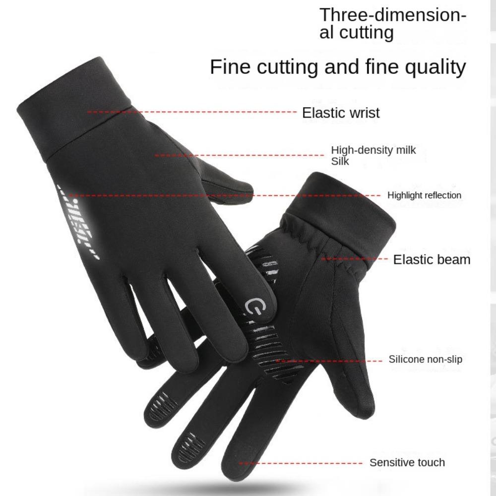 Теплые термоперчатки с сенсорным экраном, ветрозащитные, морозостойкие варежки, новые перчатки с полным пальцем, для занятий спортом на открытом воздухе