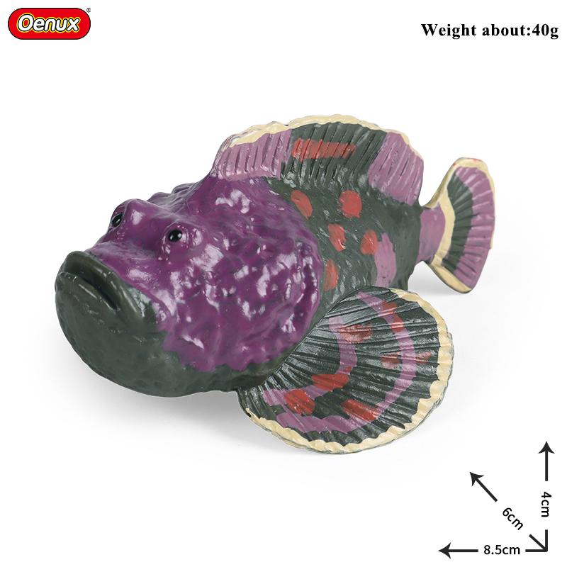 Oenux Модель Морская жизнь Рыба-клоун Лосось Окунь Морское Океаническое Животное Фигурки ПВХ Высокое Качество Образование Миниатюра Пляж Детская Игрушка