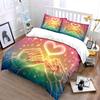 Romantic Heart Art Decor Set Bedding Set with 1 Duvet Cover 2 Pillowcases Single Double King Queen, Gift