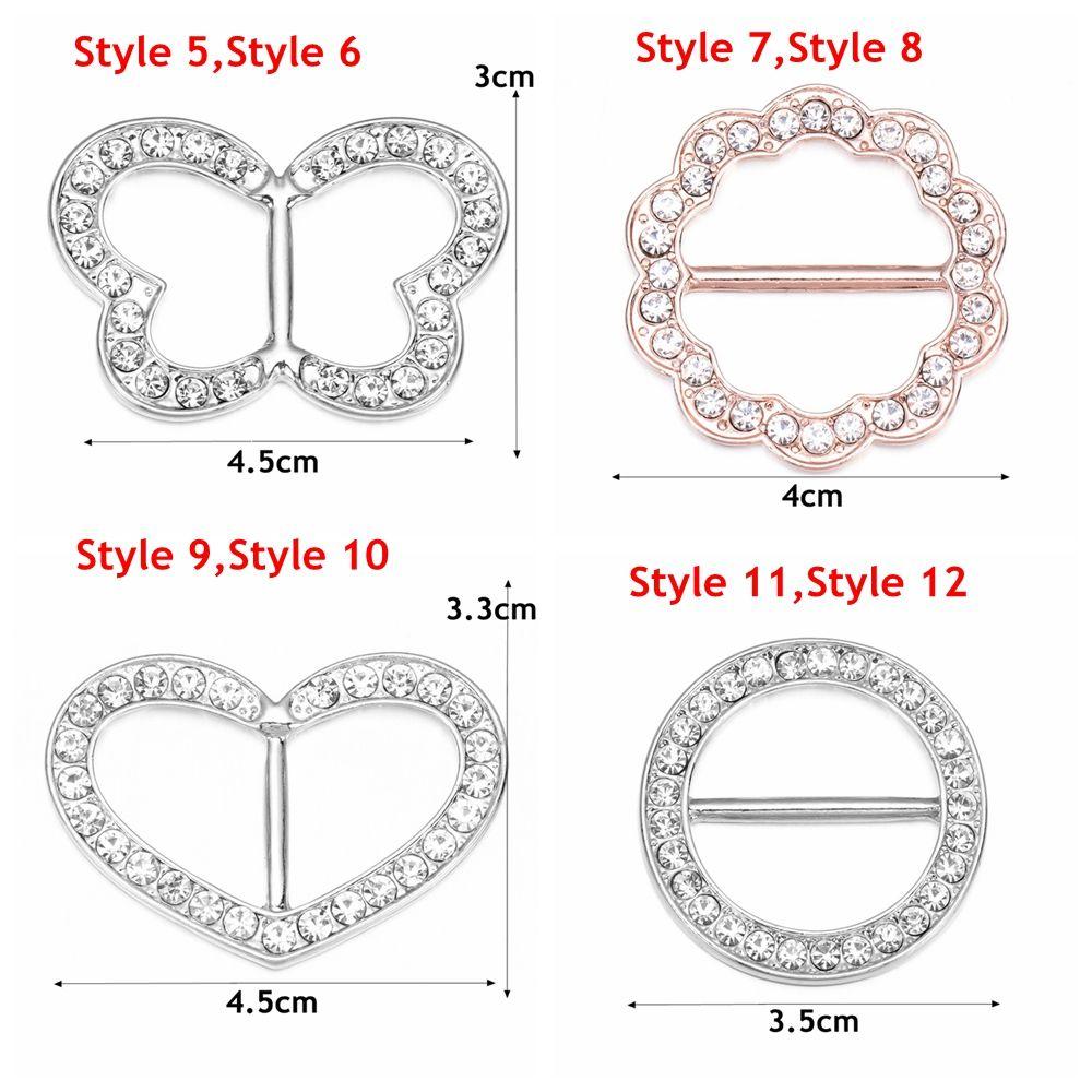Стразовая декоративная пряжка-кольцо в форме бабочки, зажим для футболки, круглая пряжка-кольцо для шарфа