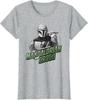 Star Wars The Mandalorian and Grogu Helmet Shoulder Pos Ladies' Crewneck T-Shirt