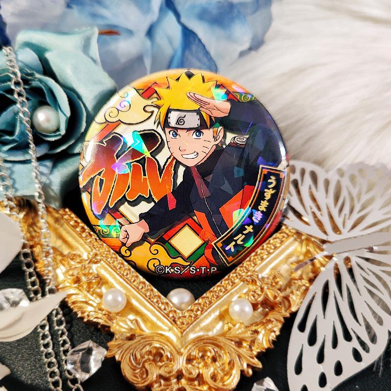 58mm Badge Naruto Anime Brooch A Delicately Designed Tin Pin Featuring Characters Like Itachi Sasuke Kakashi Perfect As Costume Accessorie and Jewelry