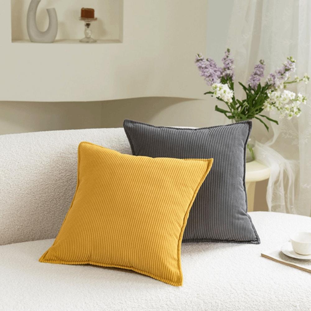 Square Corduroy Striped Throw Pillow Cover Japanese style Cushion Cover Sofa Pillowcase Couch