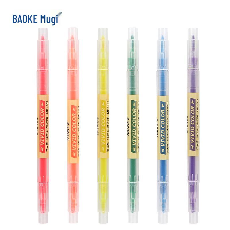 BaoKe Double-Ended Fluorescent Markers for Planning & Note-Taking