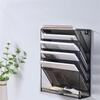 Metal Wall Mounted Magazines Newspaper Storage Rack For Home Office Books Newspapers Files Folder Desktop Tabletop Display Stand