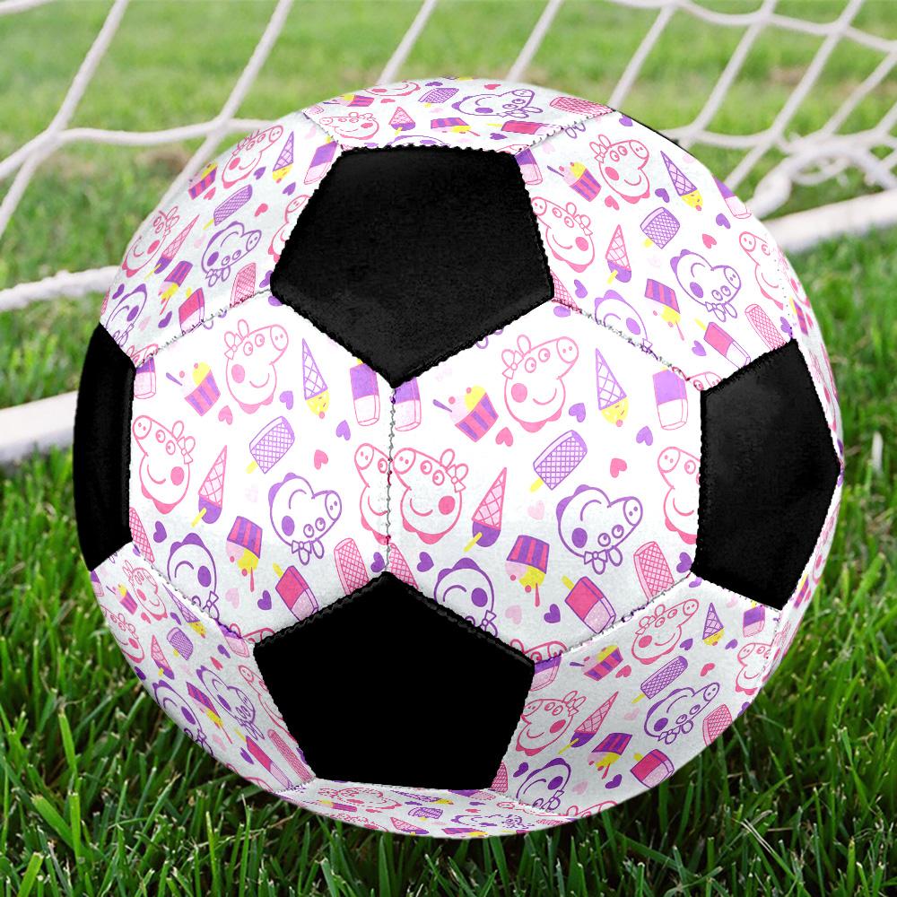 Peppa Pig Soccer Ball Colorful All Ages Machine Stitched PVC Competition Ready Durable High-Bounce.SIZE5
