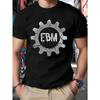 Европейский размер Футболка с логотипом EBM Gear - Мужская футболка - Чистый хлопок - Удобная и дышащая ткань - Футболка с коротким рукавом