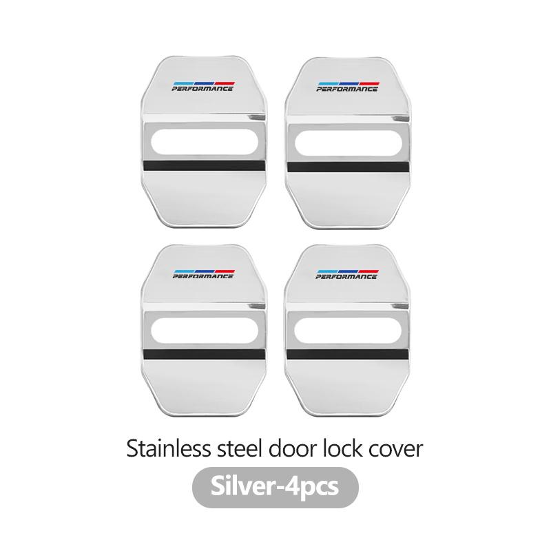 QWSL3 Stainless Car Door Lock Buckle Trim Cover Protector Rust Accessories For BMW M 1 3 4 5 6 7 Series X1 X3 X4 X5 G20 G38 F48 E36