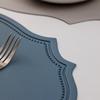 Leather placemat ins wind retro dining table mat European creative thermal insulation mat Nordic waterproof and oil-proof western dining mat