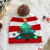 Knitting Hat with LED Lights Santa Claus Deer Christmas Tree Pattern Winter Illuminated Hat Festive Atmosphere Accessory