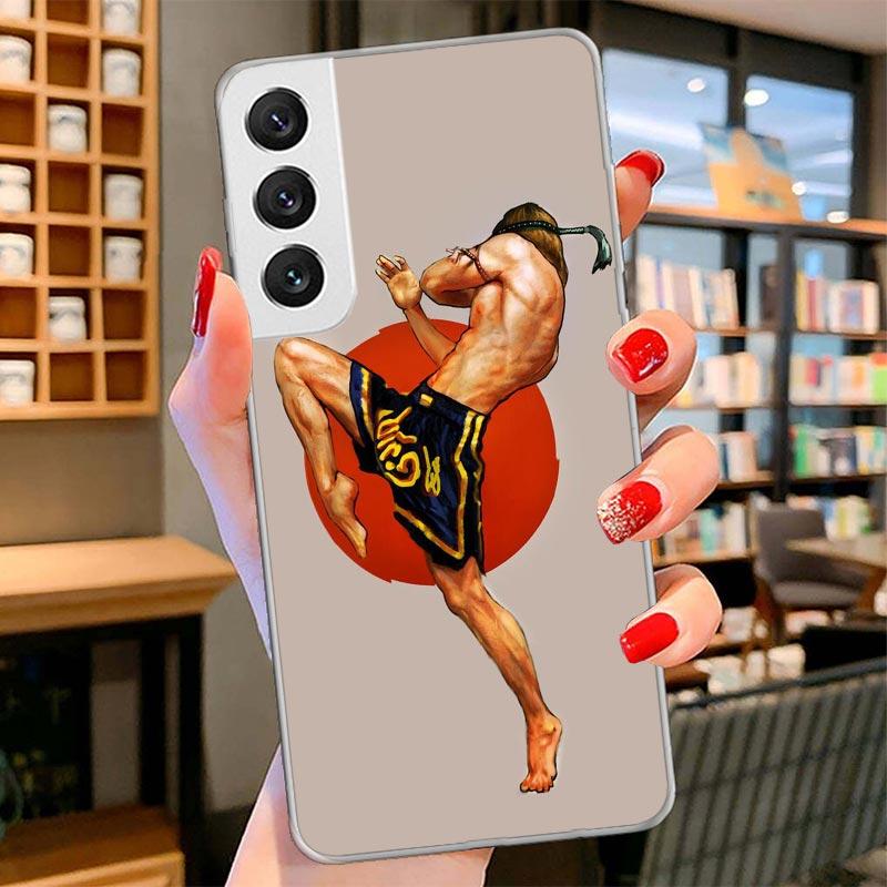 Muay Thai Fight Boxing Cover Phone Case For Samsung Galaxy S26 S25 Edge S24 Ultra S23 S22 Plus S21 S20 FE Soft Fundas Shell Gala