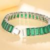 2023 Новый широкий браслет из натурального зеленого агата, драгоценный камень, серебро 925 пробы, изысканные украшения для женщин, драгоценный подарок для мамы
