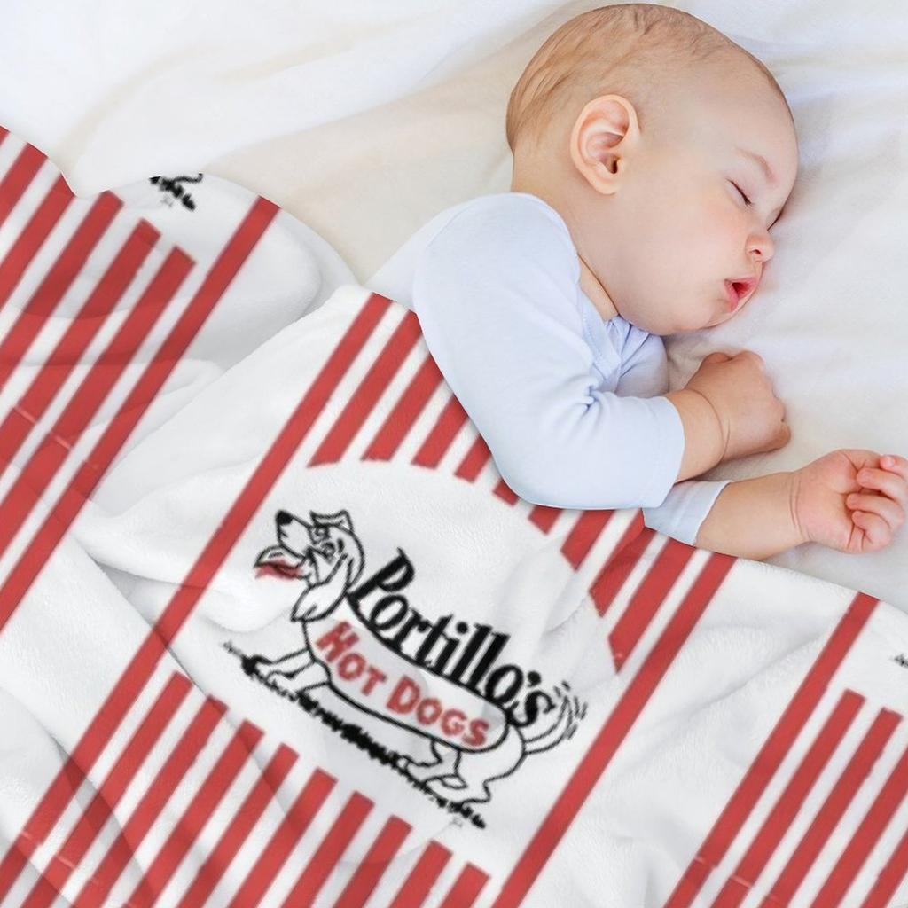 Portillo's 02 Throw Blanket Thermals For Travel Nap Custom anime Blankets