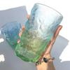Стеклянный стакан для воды с градиентом и матовым эффектом "Ледниковая вода" - Стильный узор в стиле Ins, идеально подходит для прозрачного кофе и домашнего вина.