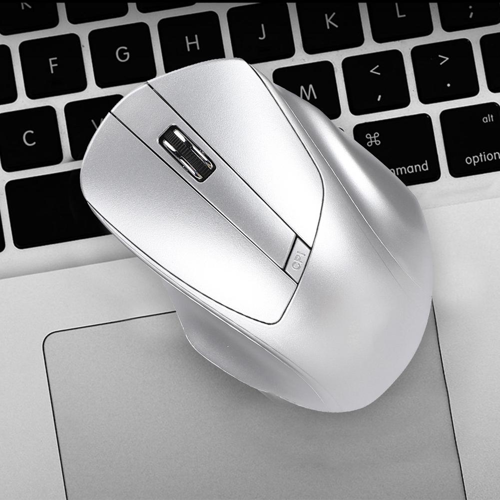 W12 USB 2.4G Wireless Silent Computer Mouse Ergonomic Design Silver