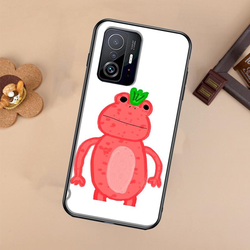 Cottagecore Fruit Strawberry Frog For POCO X5 X4 X3 F5 Pro M4 M5s F3 F4 GT C40 Phone Case For Xiaomi 12T 11T 13 Pro 12 Lite