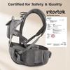 Sunveno Baby Hip Baby Back Easy To Wear Carrier, Seat, Carrier, Carrier, Face-to-Face Carry, Washable, (Gray)