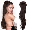 Synthetic Long Straight Curly Ponytail Wig Extensions Drawstring Pony Tail Natural Clip In Wig For Women Use