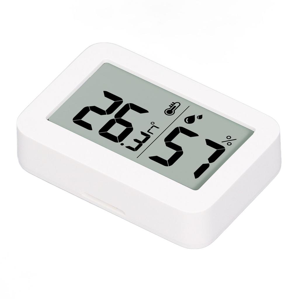 Thermometer Hygrometer LCD Display AM PM Fahrenheit Celsius Switchable Real Time Monitoring Date Clock Mini