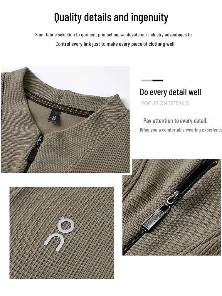 Woodpecker Men's Half-Zip Stand Collar Long-Sleeve Hoodie - 2025 Spring/Autumn Collection
