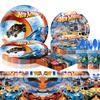 Hot Wheels Birthday Party Theme Set: Pull-Flag Tablecloth Decoration