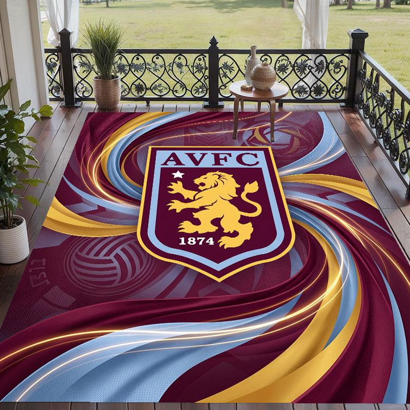 Soft Floor Carpet Aston Villa Football Pattern Area Rug Decorative Mat For Home Room Decoration