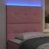LED Headboard with LED Light Strips Pink 80 cm Velvet
