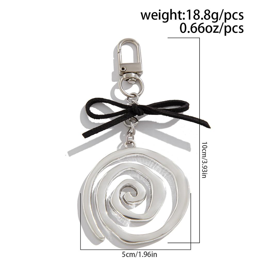 Спиральный кулон-брелок из сплава, корейский бархатный кулон, оригинальный дизайн, универсальный, персонализированный, в стиле Ins, милый, крутой, с бантом, подходит для женщин