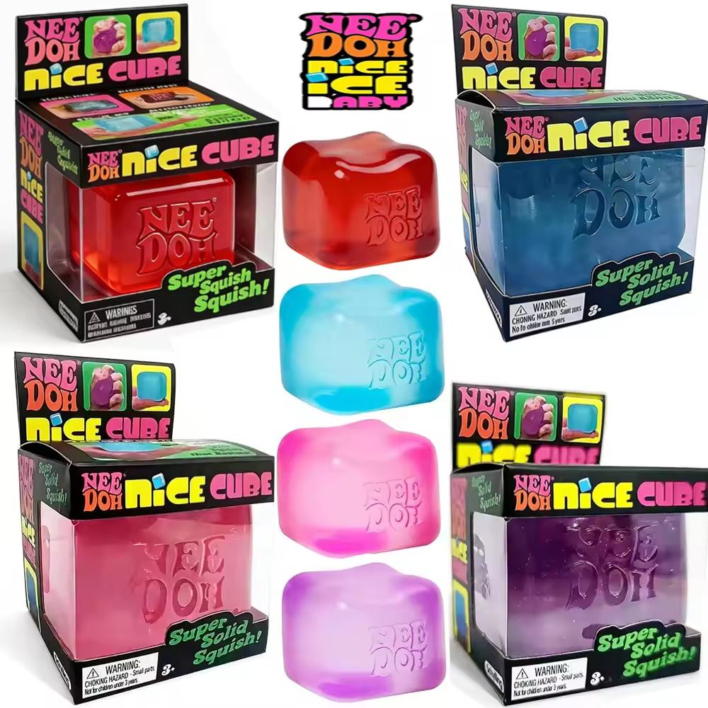 Schylling NeeDoh Nice Cube Сенсорная игрушка-сквиш с супер-плотной текстурой для снятия стресса и тревоги Сенсорный инструмент Игрушки-антистресс